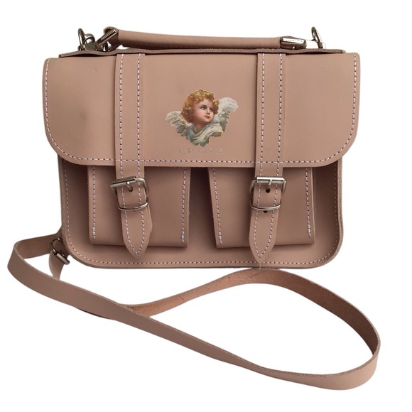 Grafea Micro Angel Leather Satchel Crossbody Bag NEW - Picture 1 of 12